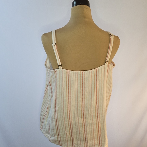 Sonoma Cream and Orange Striped Camisole - Picture 3 of 11